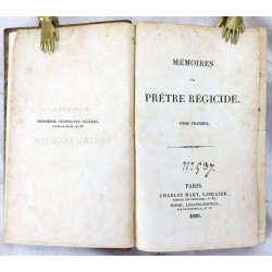 Memoires D'un Pretre Regicide. (2 vol. set)